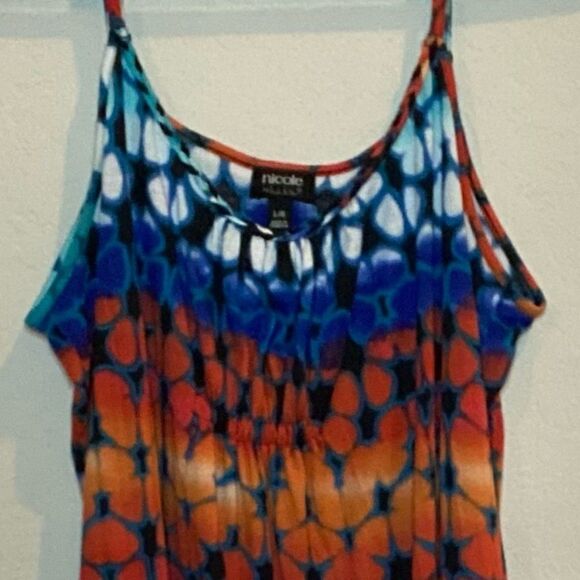 nicole by Nicole Miller Maxi Dress Sz L - Picture 4 of 6